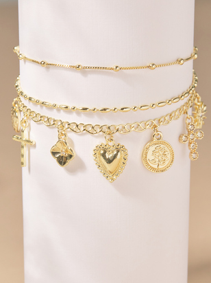 Bubble Charm Dangle Bracelet Set - ARULA