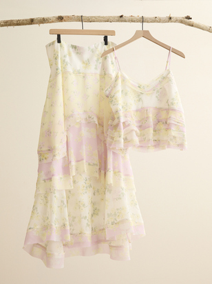 Bellani Floral Ruffle Top - ARULA