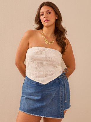 Astrid Embroidered Tube Top - ARULA