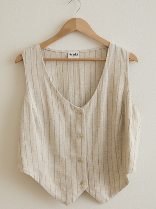 Brayden Stripe Linen Top - ARULA - 