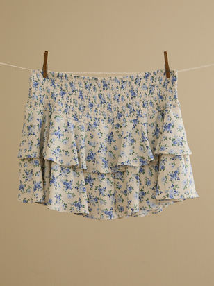 Gracelynn Smocked Floral Skort - ARULA