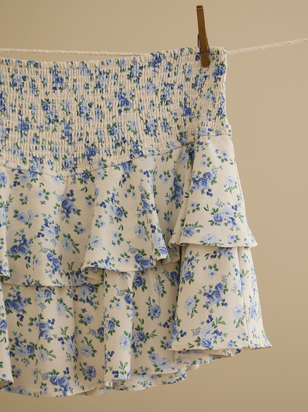Gracelynn Smocked Floral Skort - ARULA