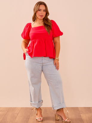 Nia Tie Back Babydoll Top - ARULA - 