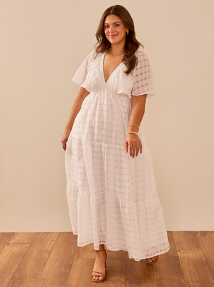 Shona Textured Plaid Maxi Dress - ARULA