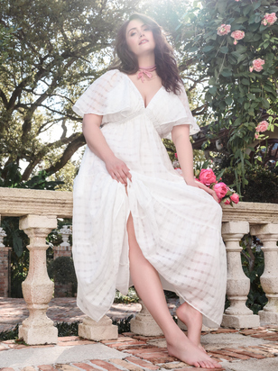 Shona Textured Plaid Maxi Dress - ARULA - 