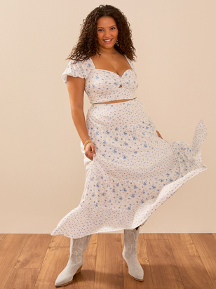 Maia Floral Midi Skirt - ARULA
