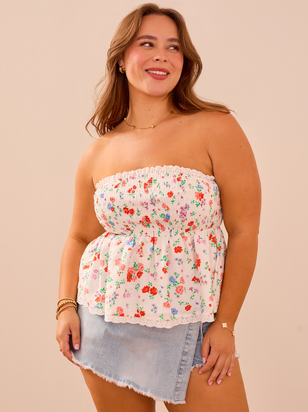 Carly Floral Smocked Tube Top - ARULA